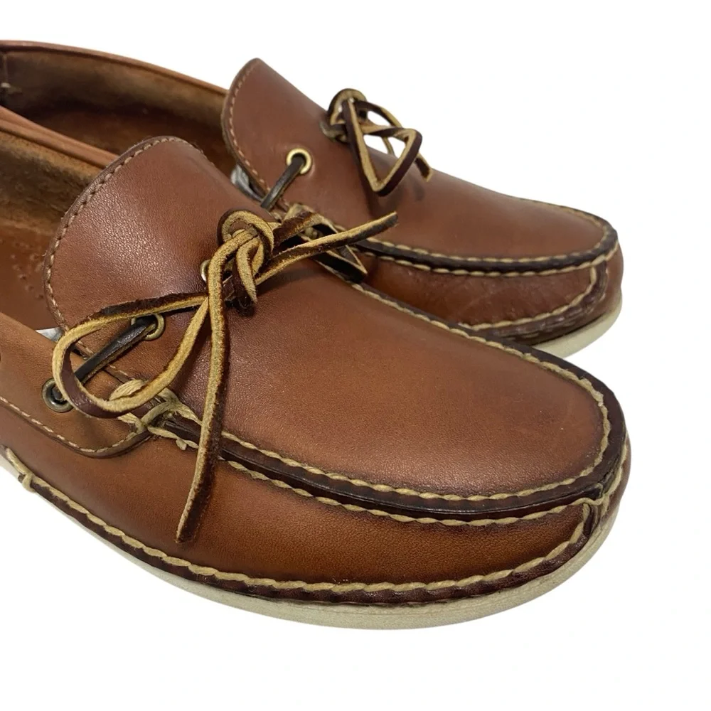 Dexter Vintage Leather Brown Boat Shoes Loafer Slip Ons - Like New - Size 8